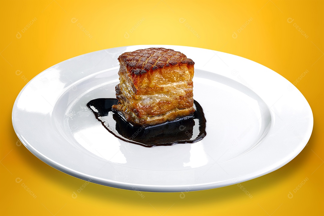 Barriga de porco ao molho barbecue