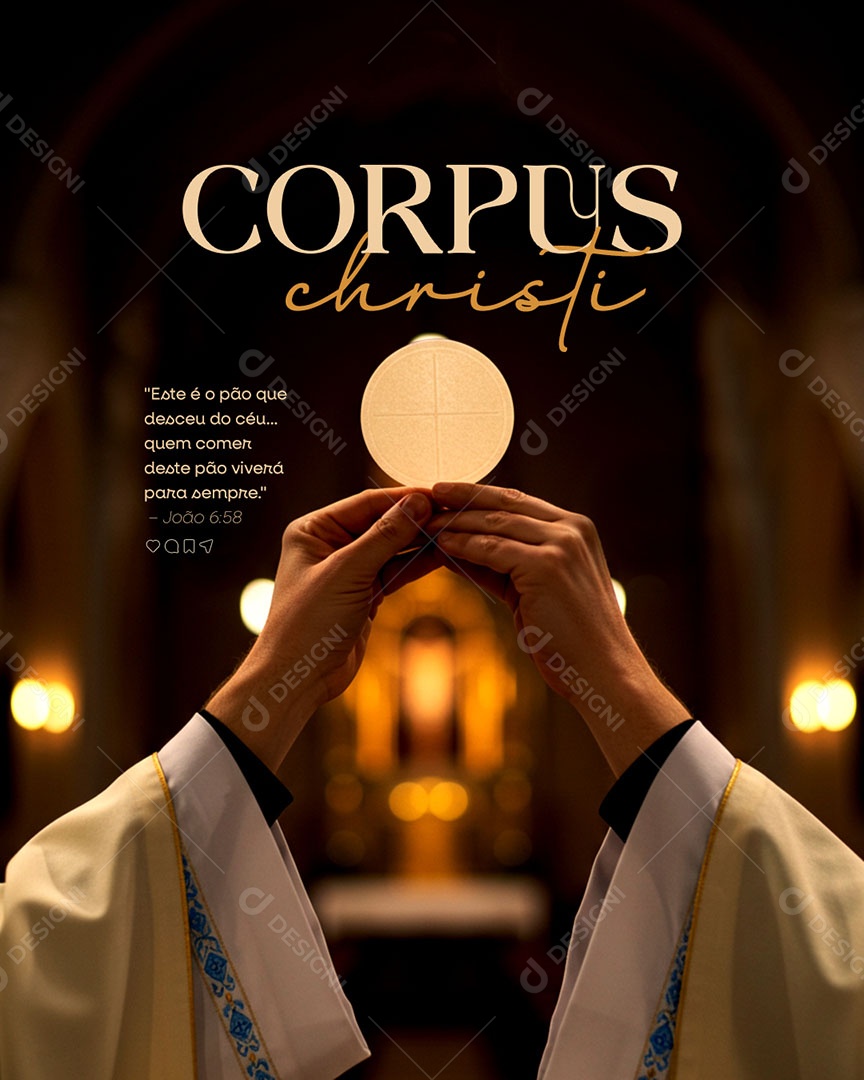 Dia de Corpus Christi 19 de Junho Social Media PSD Editável