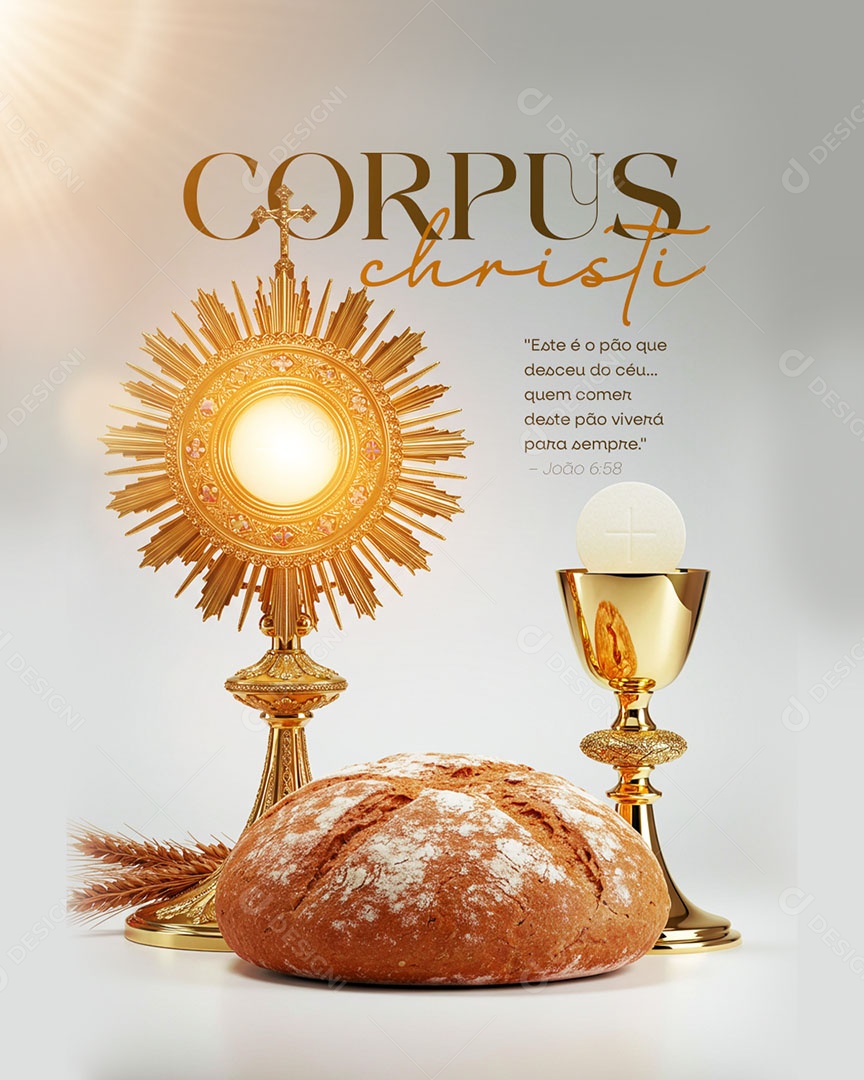 Dia de Corpus Christi 19 de Junho Social Media PSD Editável