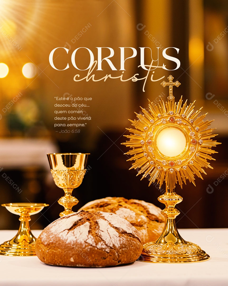 Dia de Corpus Christi 19 de Junho Social Media PSD Editável