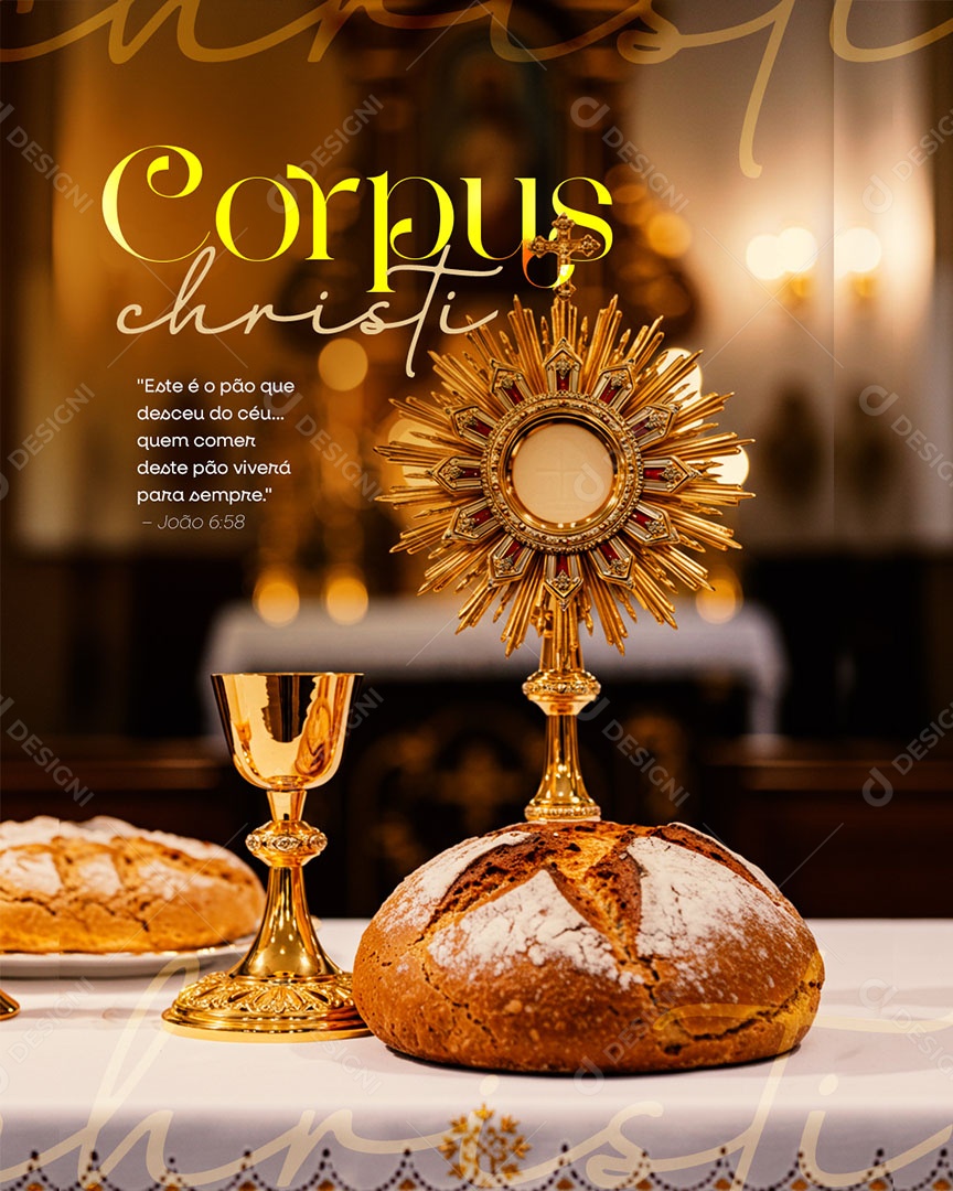 Dia de Corpus Christi 19 de Junho Social Media PSD Editável