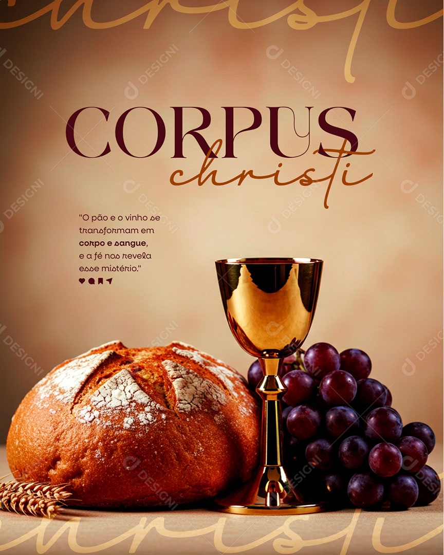 Dia de Corpus Christi 19 de Junho Social Media PSD Editável