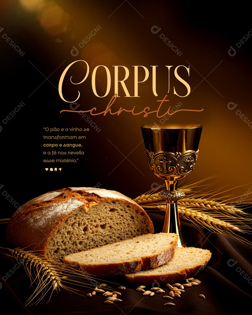 Dia de Corpus Christi 19 de Junho Social Media PSD Editável