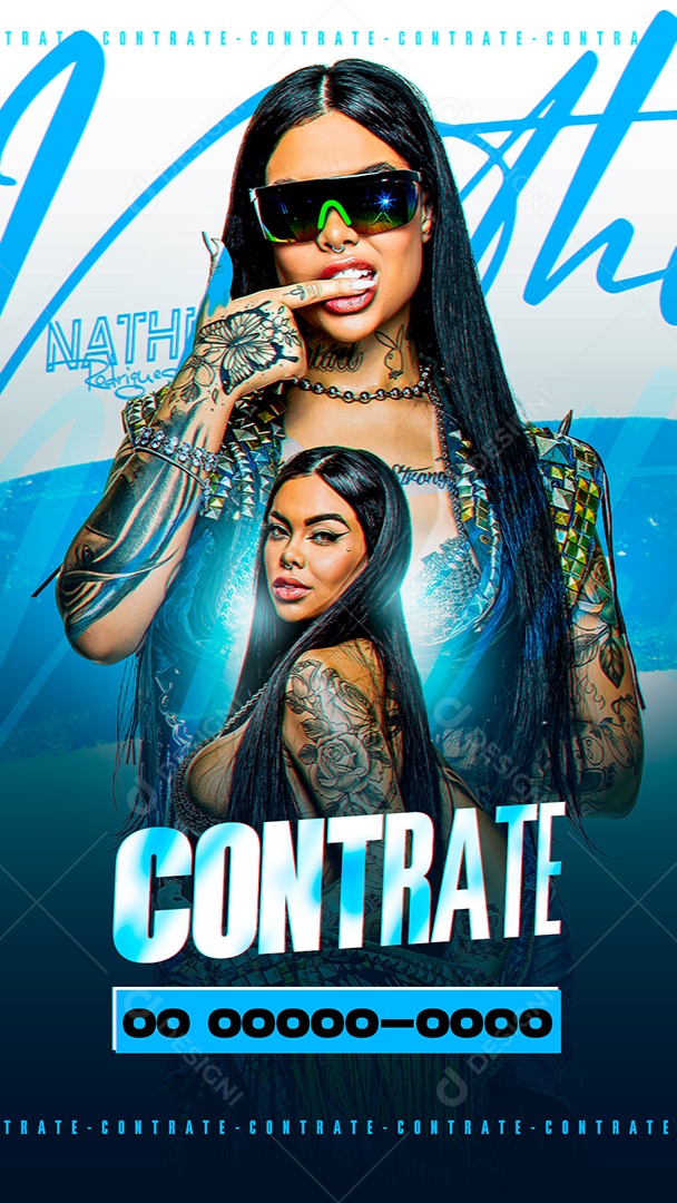 Story Contrate Dj Nathi Social Media PSD Editável