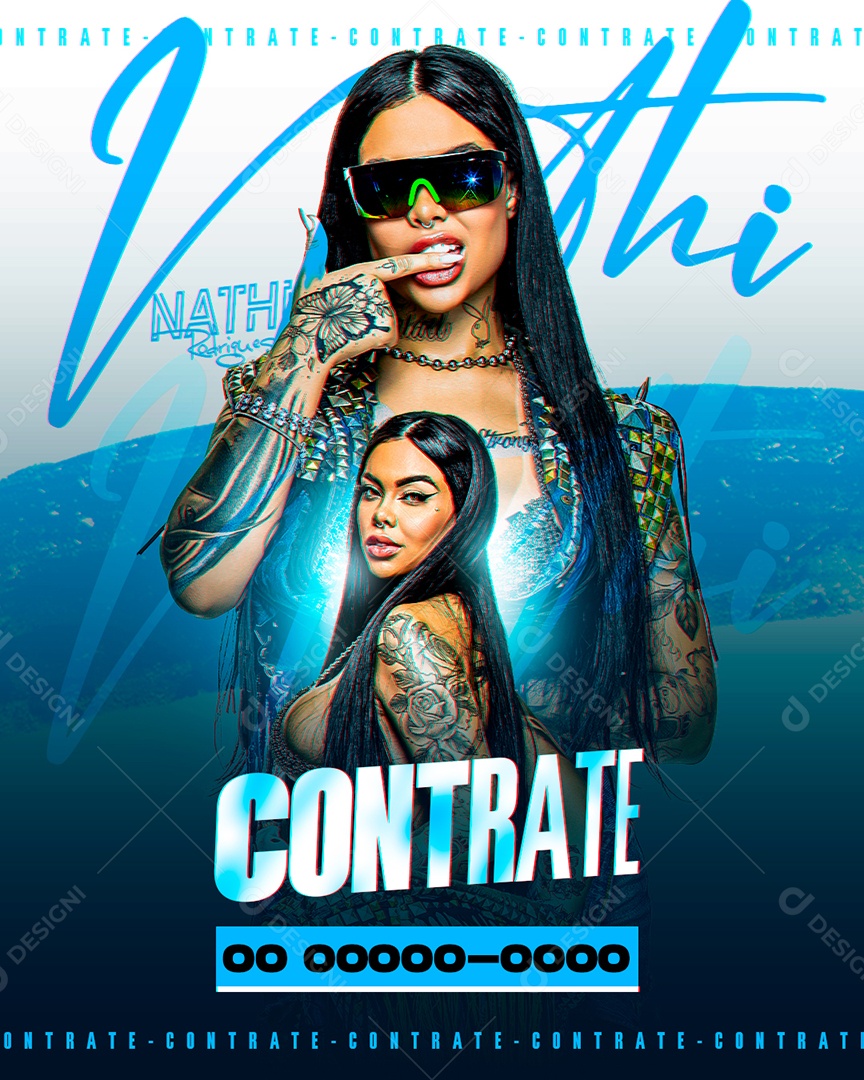 Contrate Dj Nathi Social Media PSD Editável