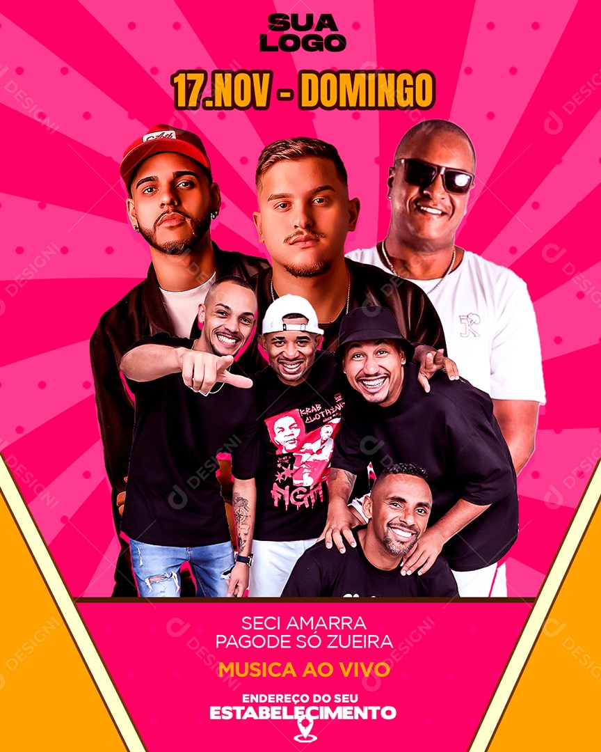 Pagode Seciamarra Social Media PSD Editável