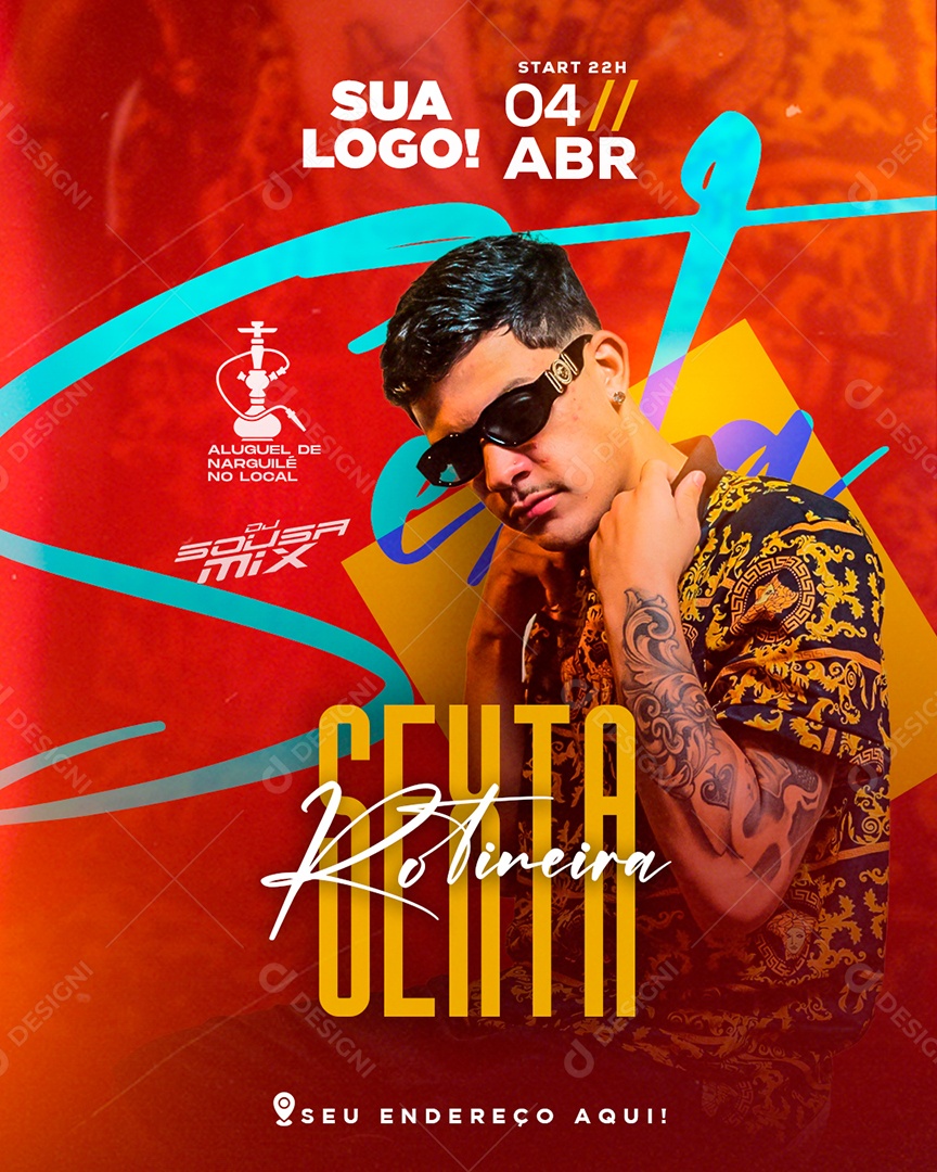 Sexta Rotineira Social Media PSD Editável