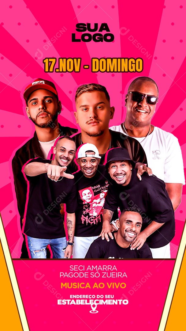 Story Pagode Seciamarra Social Media PSD Editável