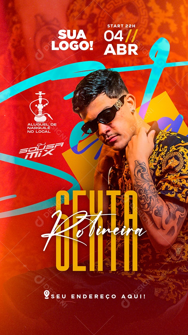 Story Sexta Rotineira Social Media PSD Editável