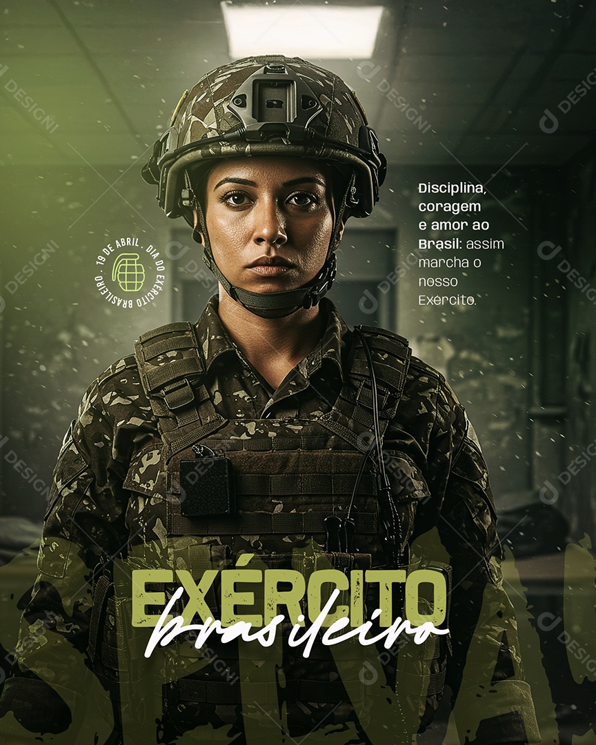 Dia do Exército Brasileiro 19 De Abril Social Media PSD Editável