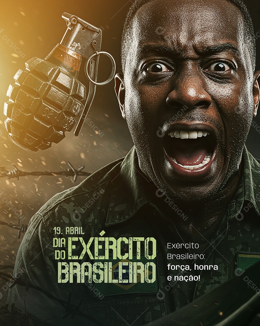 Dia do Exército Brasileiro 19 De Abril Social Media PSD Editável