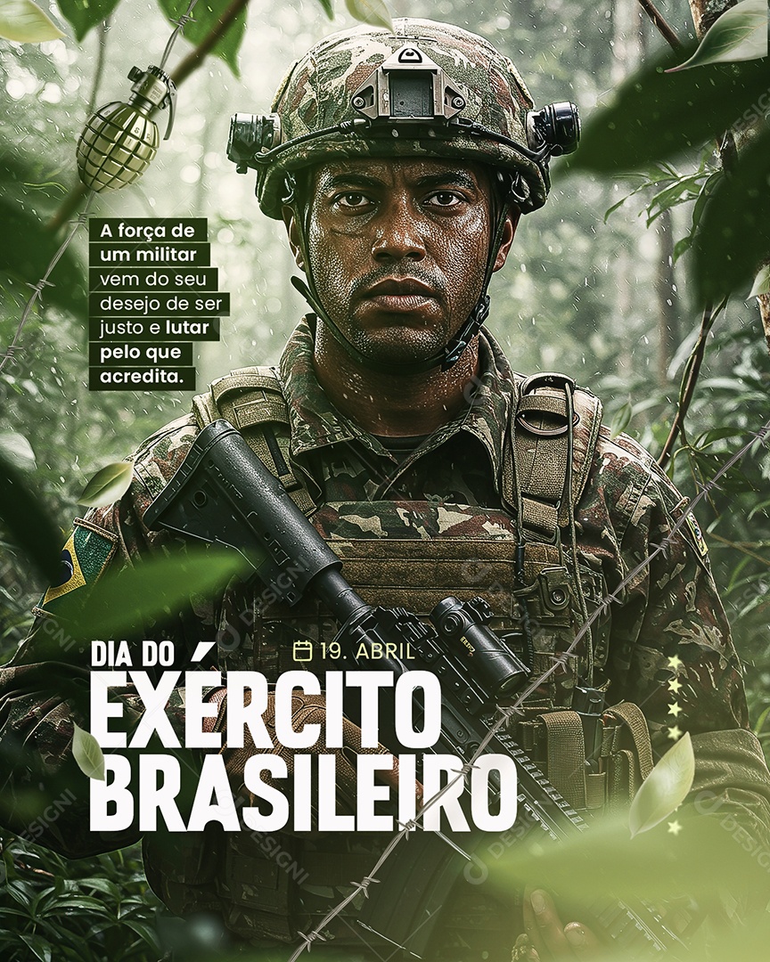 Dia do Exército Brasileiro 19 De Abril Social Media PSD Editável