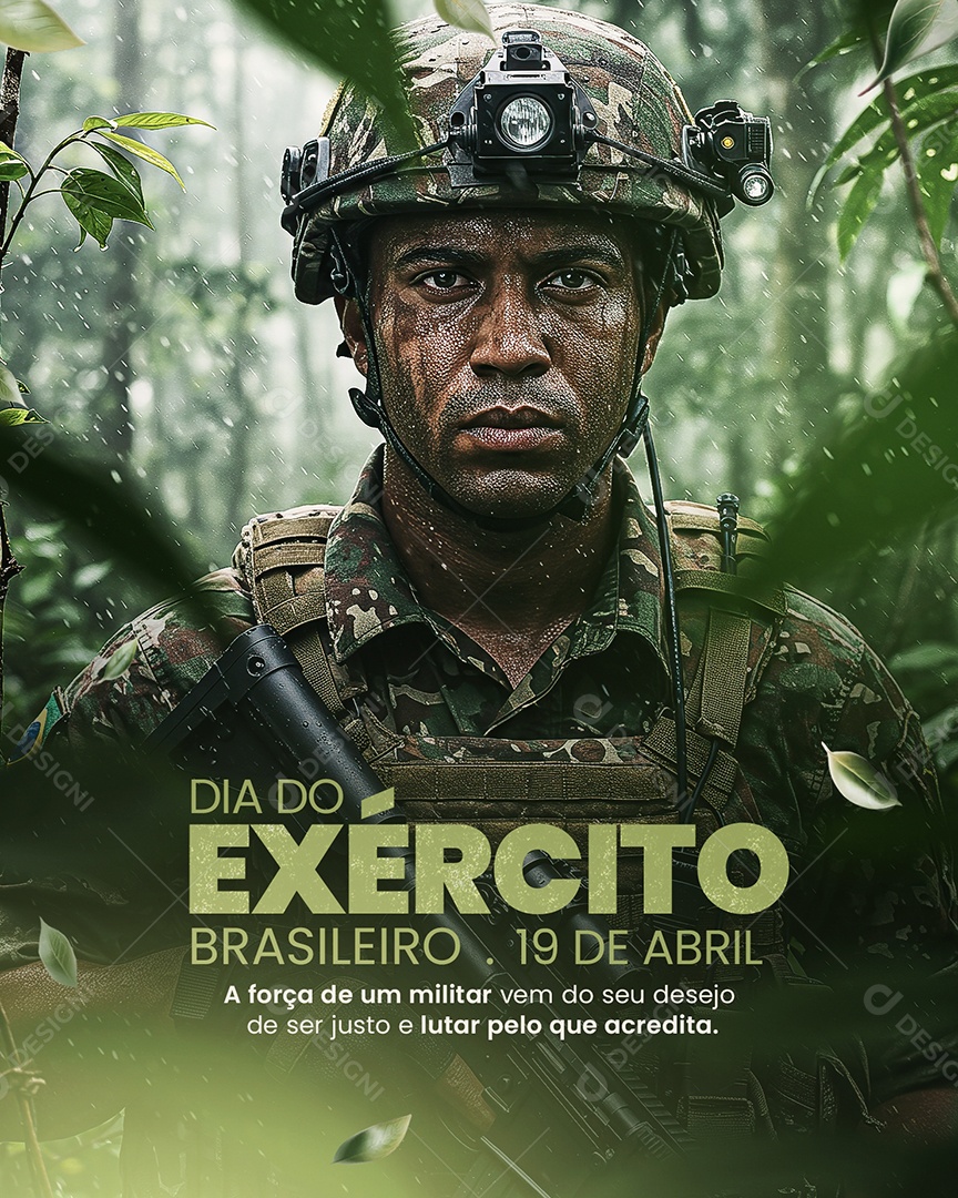 Dia do Exército Brasileiro 19 De Abril Social Media PSD Editável
