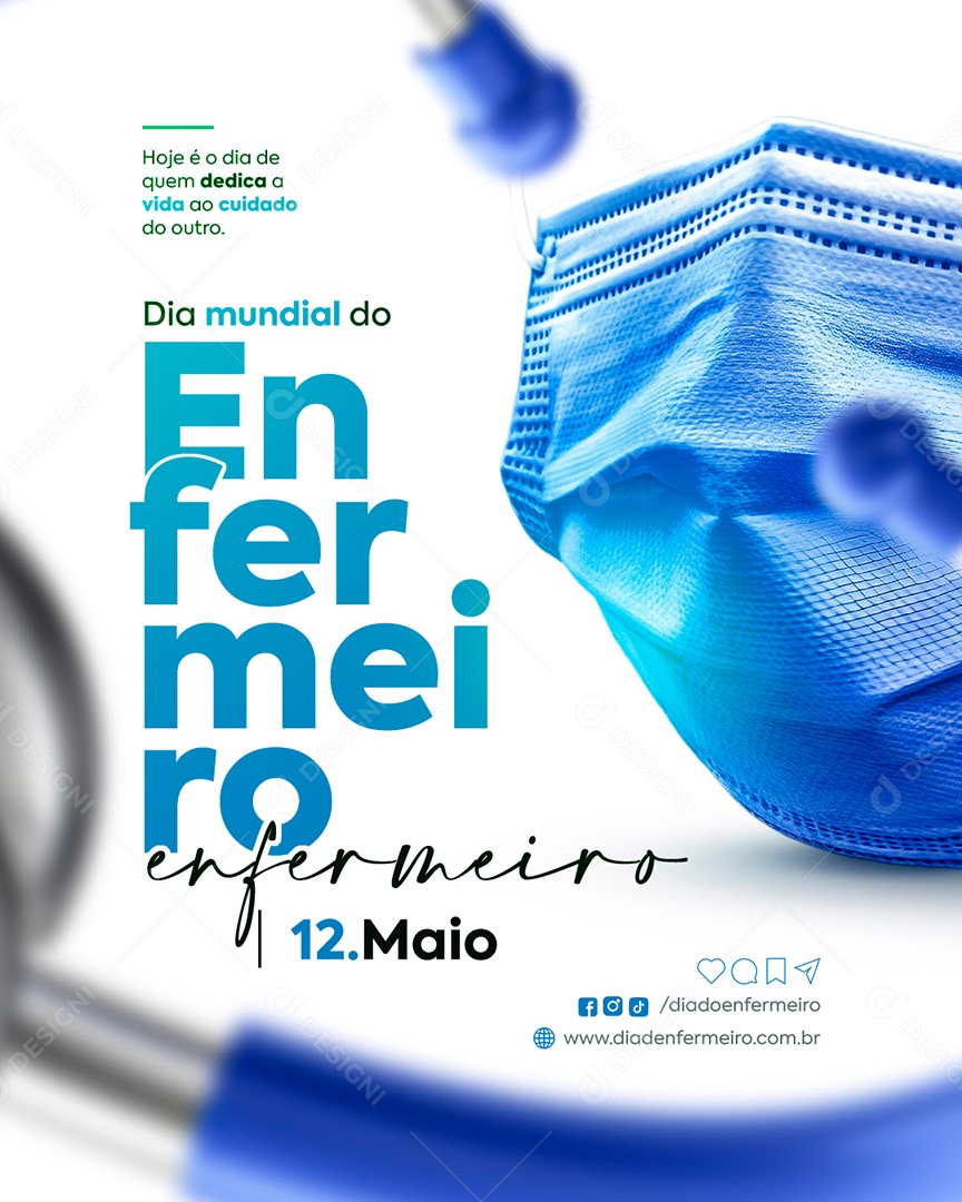 Dia Mundial do Enfermeiro 12 de Maio Social Media PSD Editável