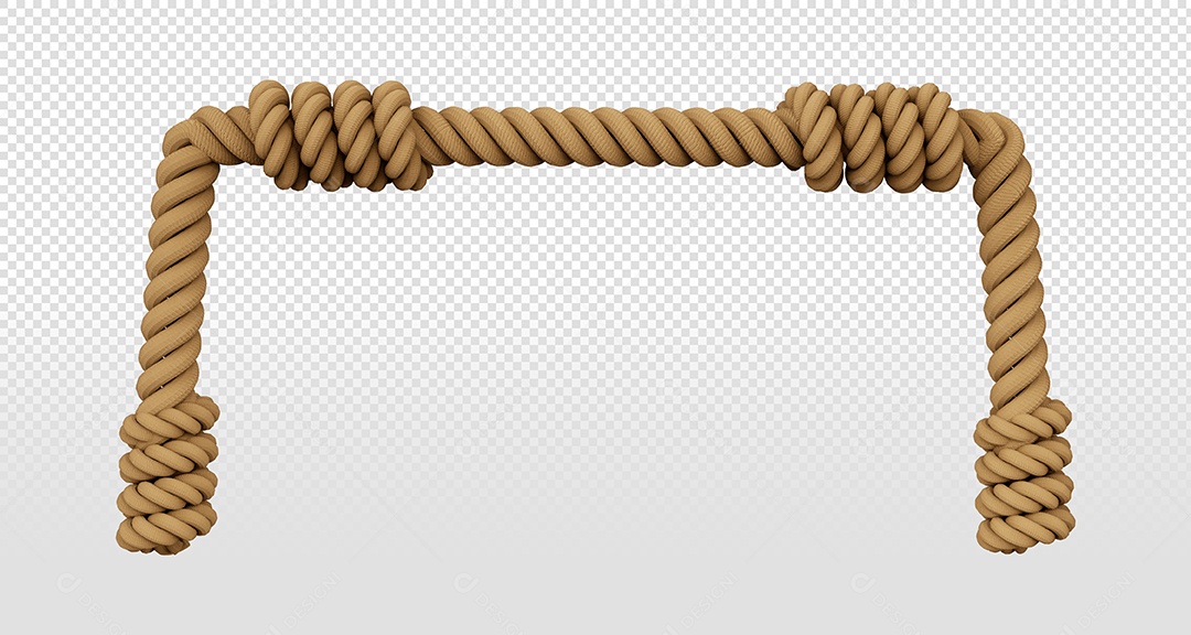 Elemento 3D Corda para Composição PSD