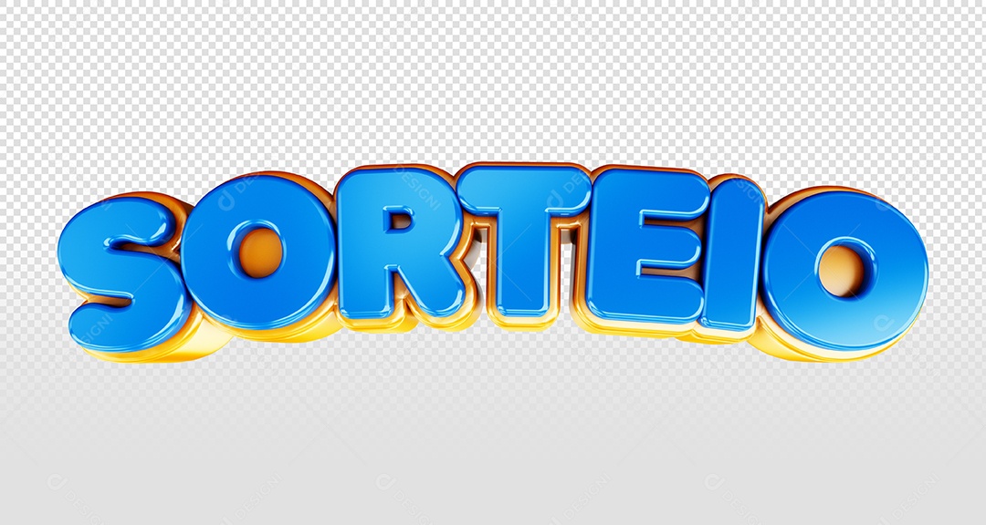 Texto 3D Sorteio para Composição PSD