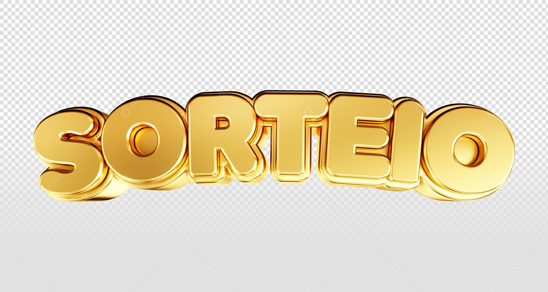 Texto 3D Sorteio para Composição PSD