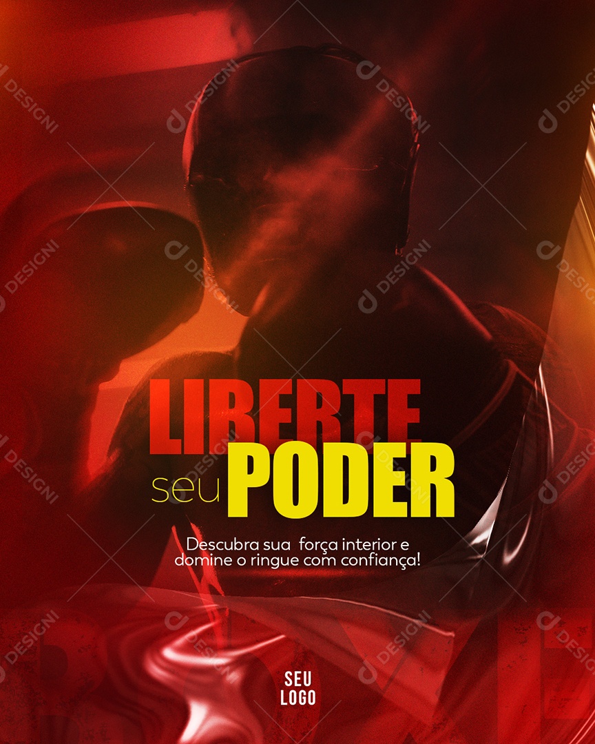 Aulas de Boxe Liberte seu Poder Social Media PSD Editável