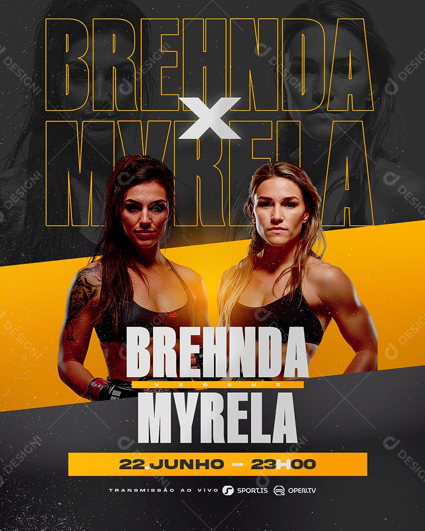 Fight Feminino Brehnda x Myrela Social Media PSD Editável