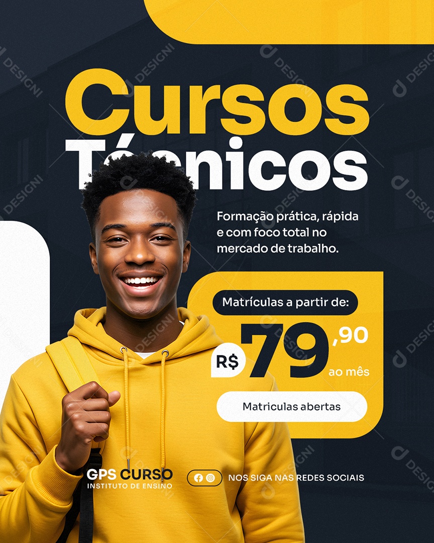 Cursos Técnicos Social Media PSD Editável