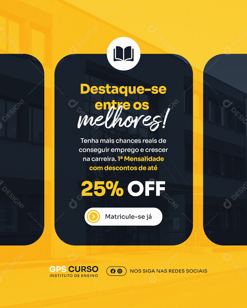 Curso Destaque Se Entre os Melhore Social Media PSD Editável