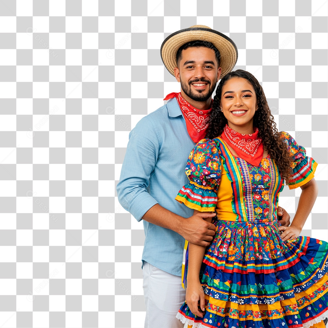 Casal de Festa Junina PNG Transparente