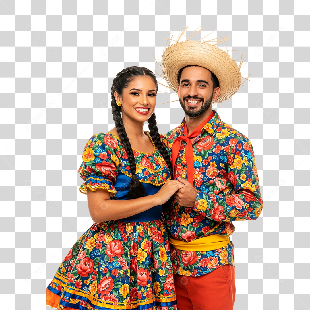 Casal de Festa Junina PNG Transparente