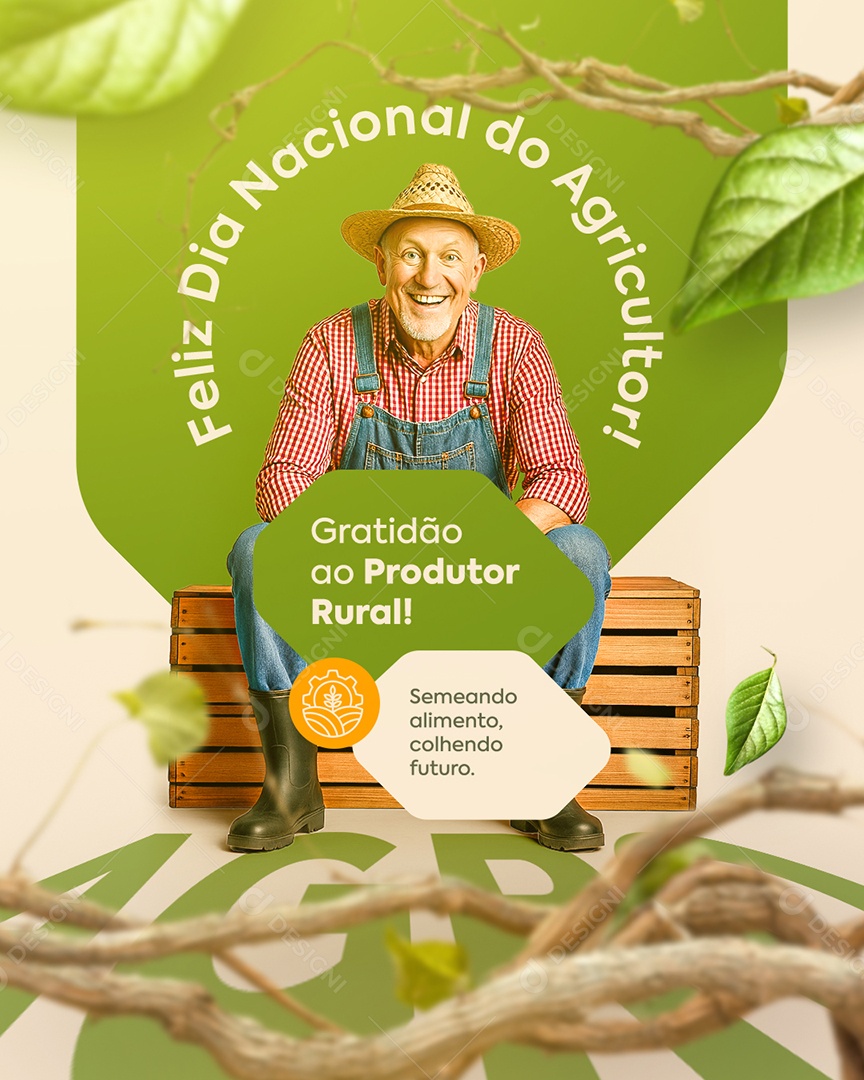 Agronegócio Gratidão Ao Produtor Rural Social Media PSD Editável