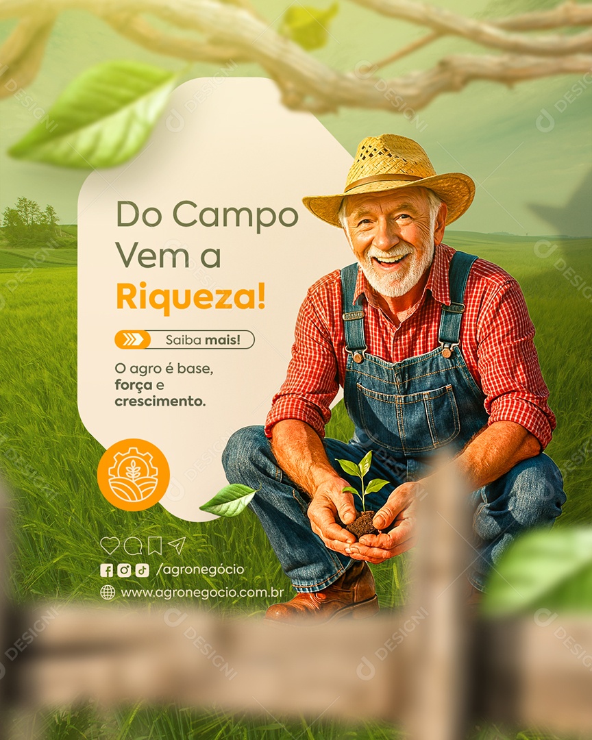 Agronegócio do Campo Vem a Riqueza Social Media PSD Editável