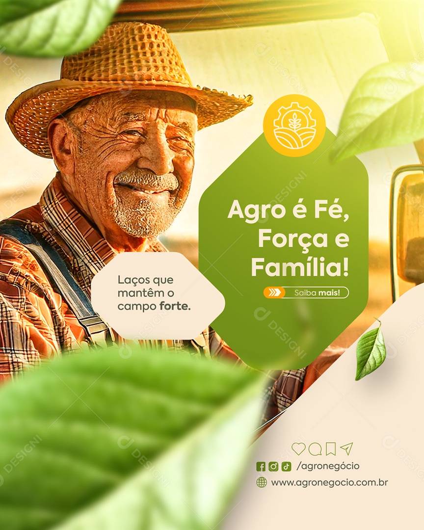 Agronegócio Agro é Fé Força é Familia Social Media PSD Editável