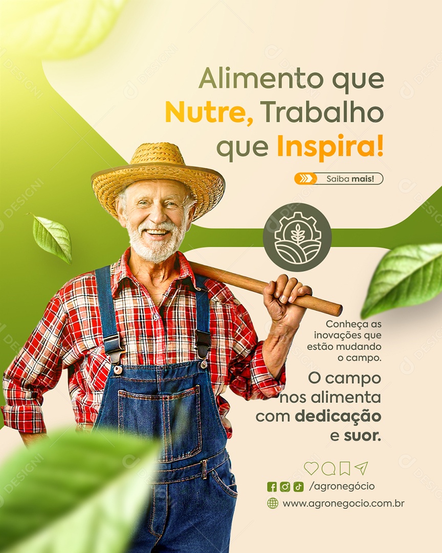 Agronegócio Alimento Que Nutre Trabalho Que Inspira Social Media PSD Editável