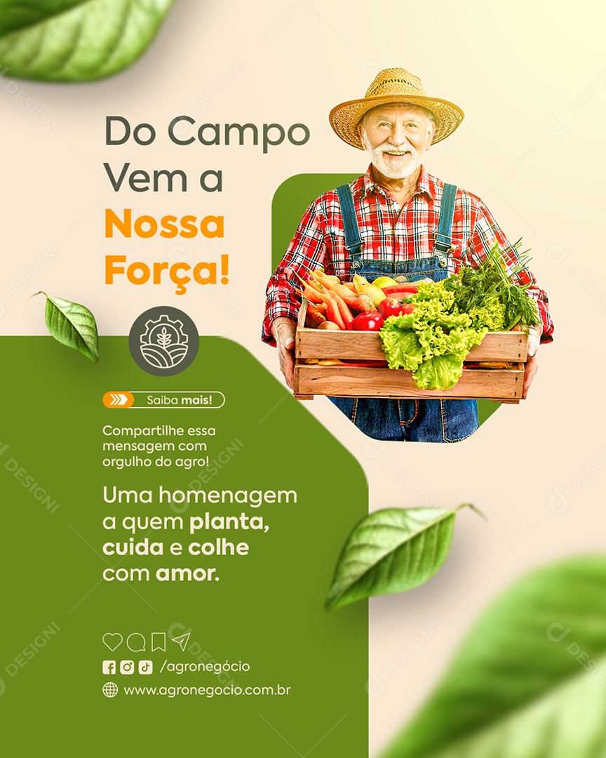 Agronegócio Do Campo Vem A Nossa Força Social Media PSD Editável