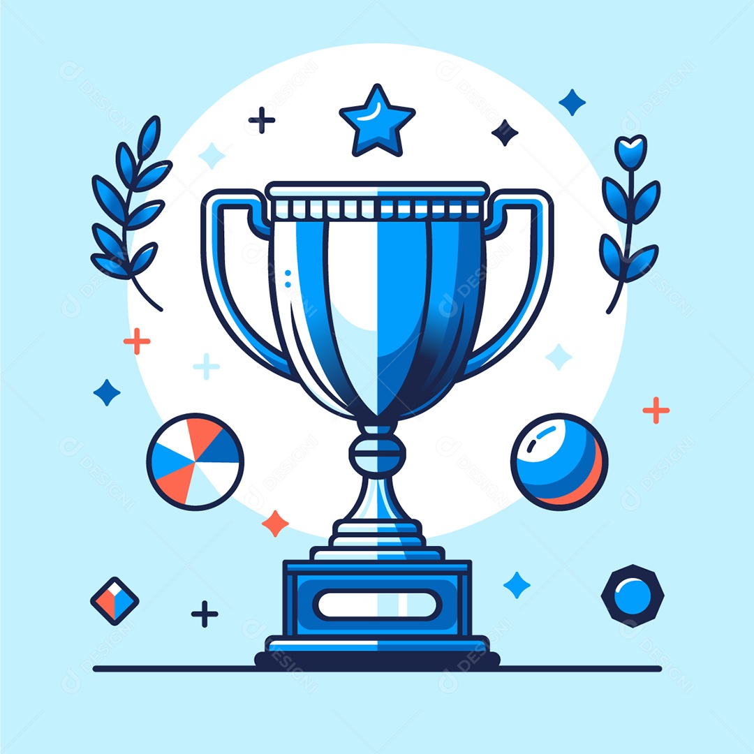 Troféu Ilustração Vetor EPS Editável