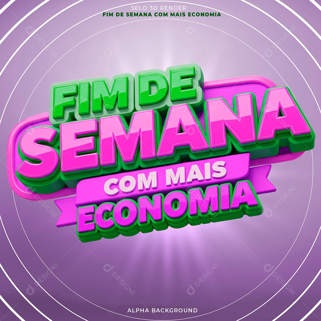 Selo 3D Fim de Semana com Mais Economia PSD