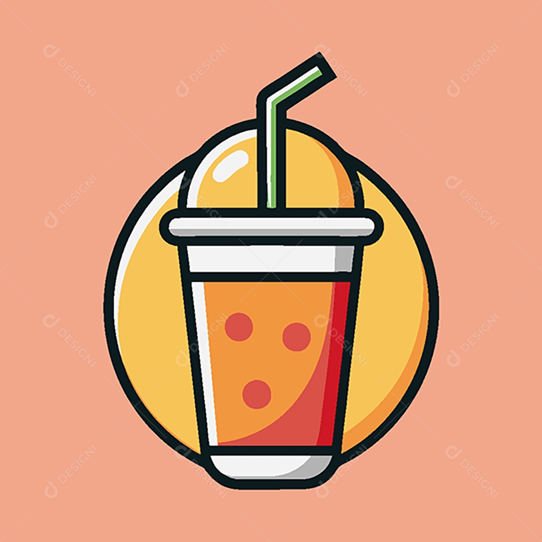 Modelo de Ícone de Logo Suco Vetor EPS