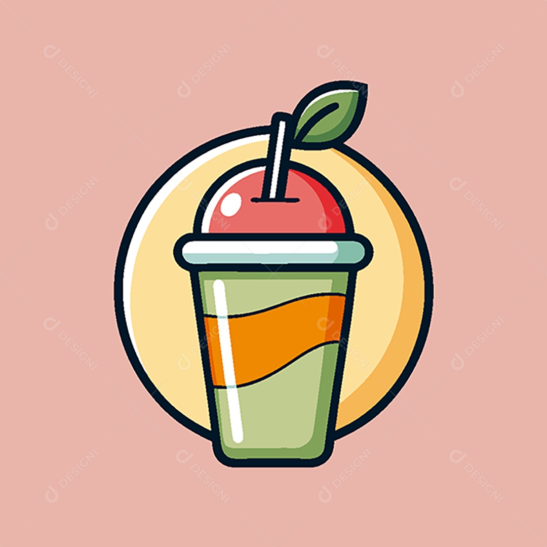 Modelo de Ícone de Logo Suco Vetor EPS