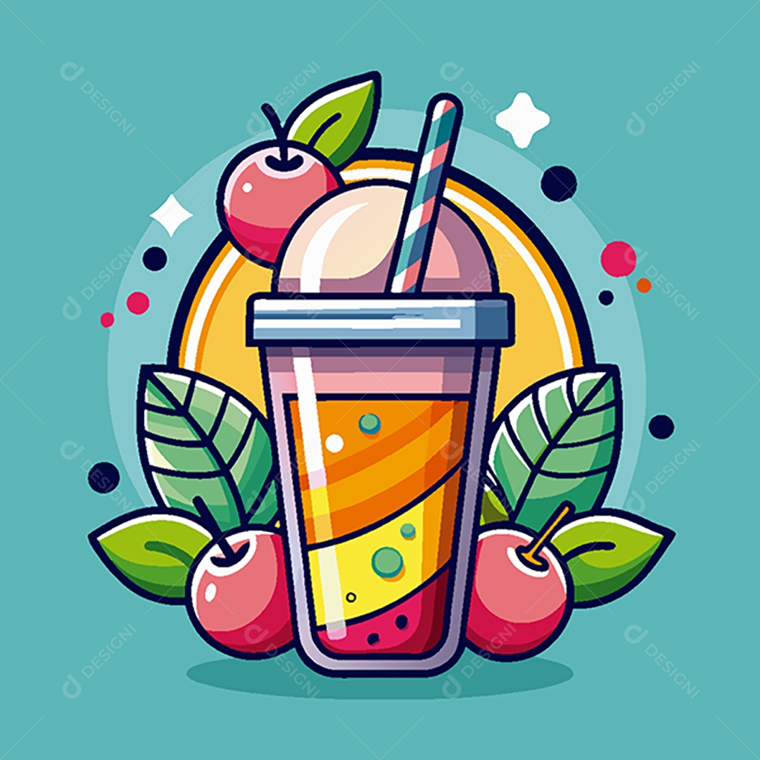 Modelo de Ícone de Logo Suco Vetor EPS