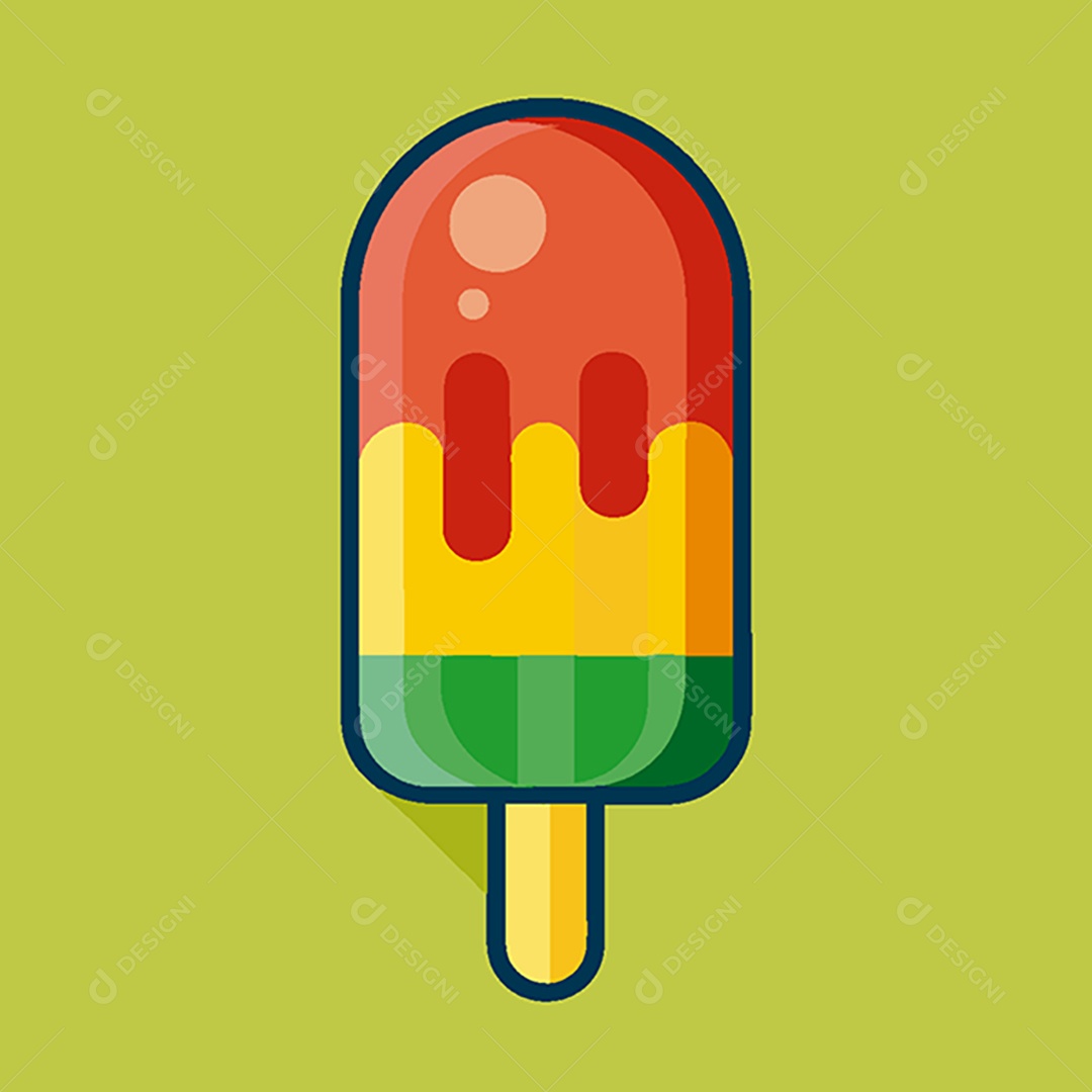 Modelo de Ícone de Logo Picolé Vetor EPS