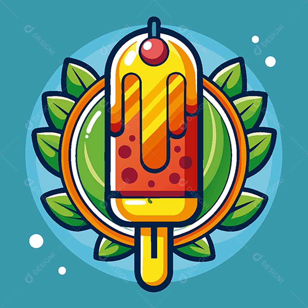 Modelo de Ícone de Logo Picolé Vetor EPS