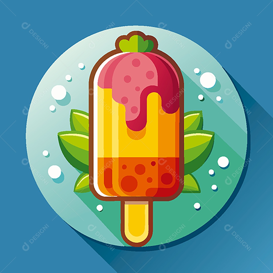 Modelo de Ícone de Logo Picolé Vetor EPS