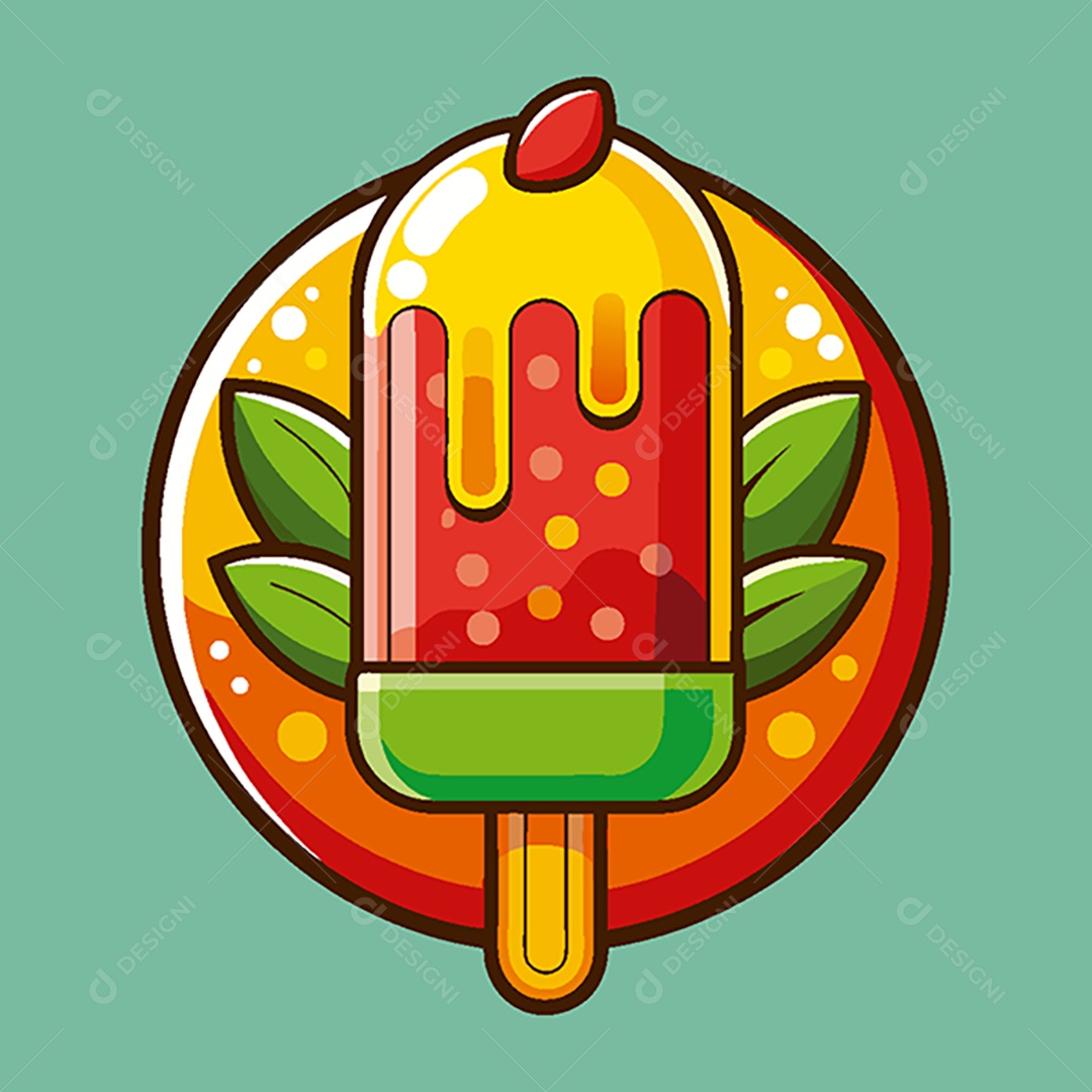 Modelo de Ícone de Logo Picolé Vetor EPS