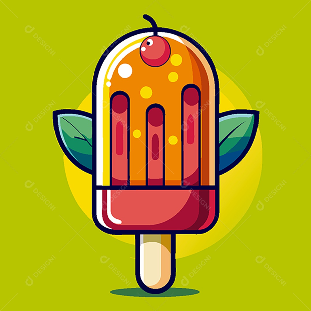 Modelo de Ícone de Logo Picolé Vetor EPS