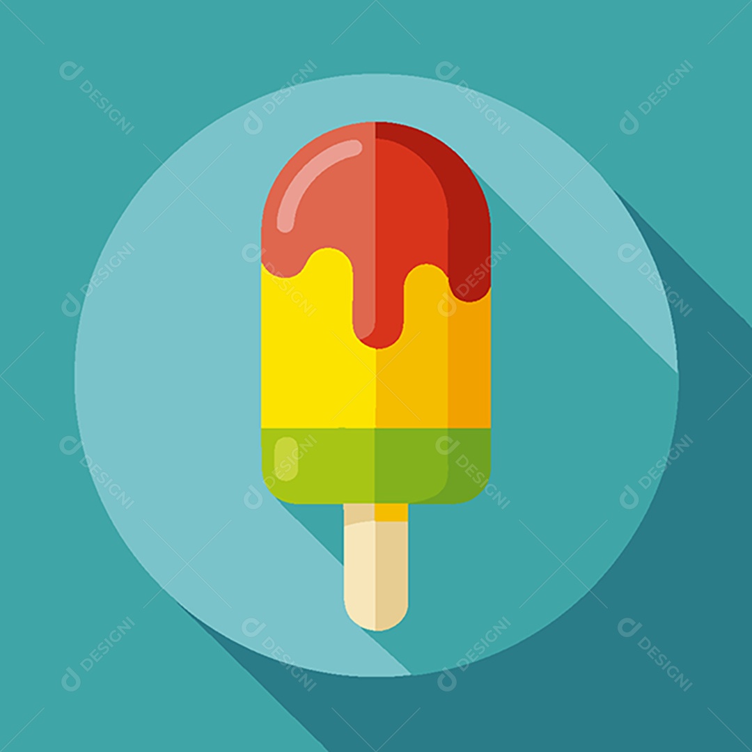 Modelo de Ícone de Logo Picolé Vetor EPS