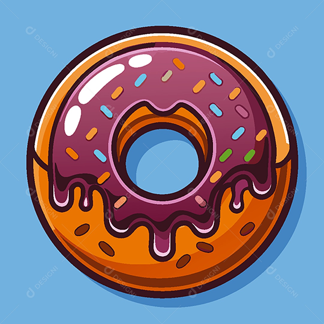 Modelo de Ícone de Logo Rosquinha Vetor EPS