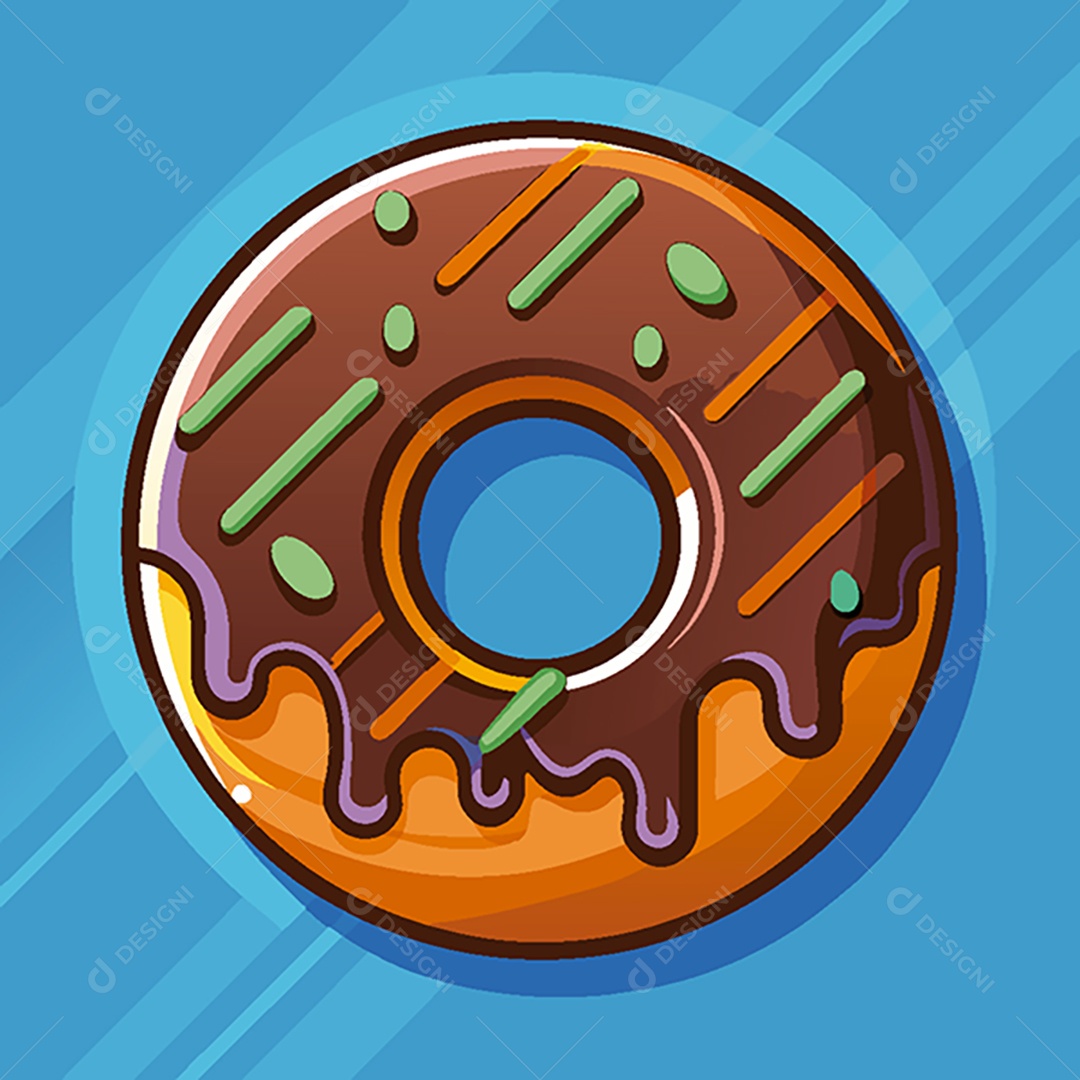 Modelo de Ícone de Logo Rosquinha Vetor EPS