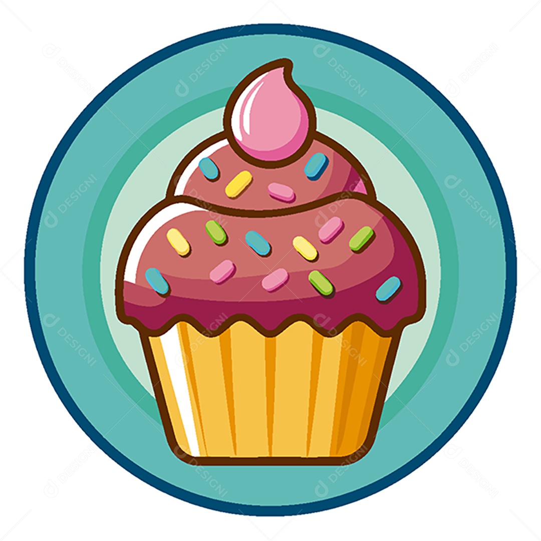 Modelo de Ícone de Logo Cupcake Vetor EPS