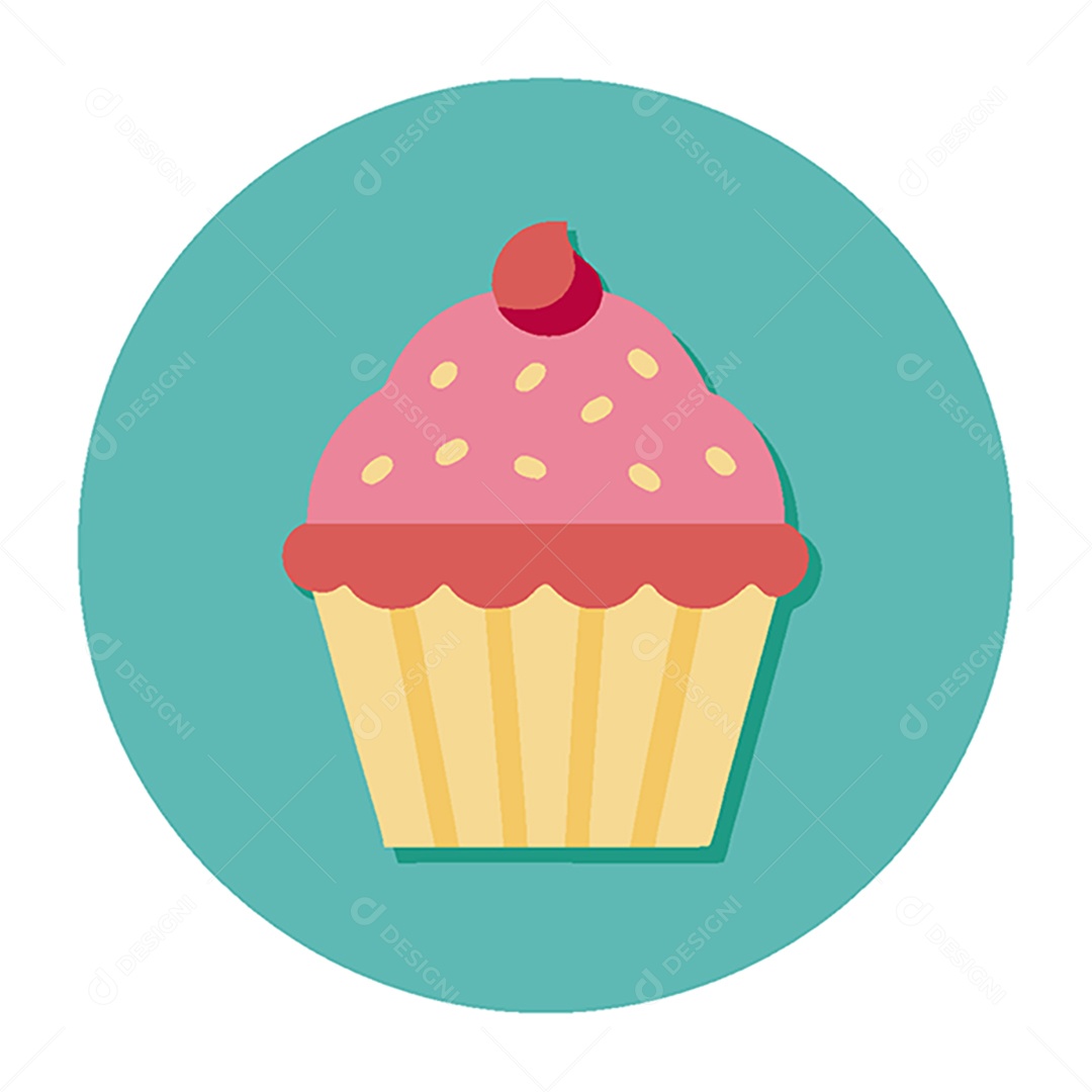 Modelo de Ícone de Logo Cupcake Vetor EPS