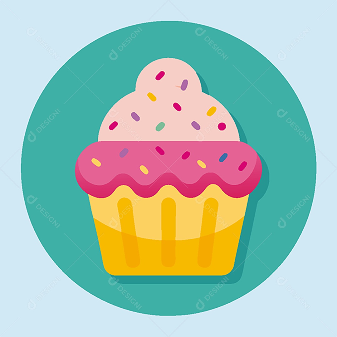 Modelo de Ícone de Logo Cupcake Vetor EPS