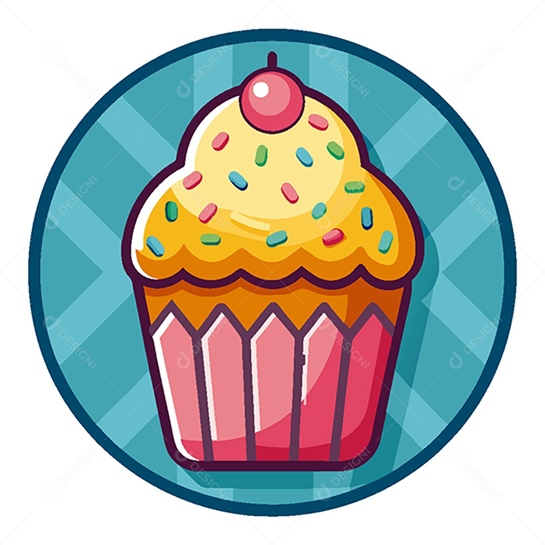 Modelo de Ícone de Logo Cupcake Vetor EPS