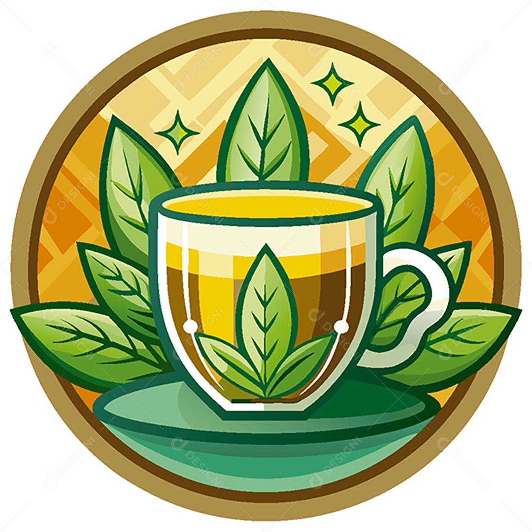 Modelo de Ícone de Logo Chá Vetor EPS